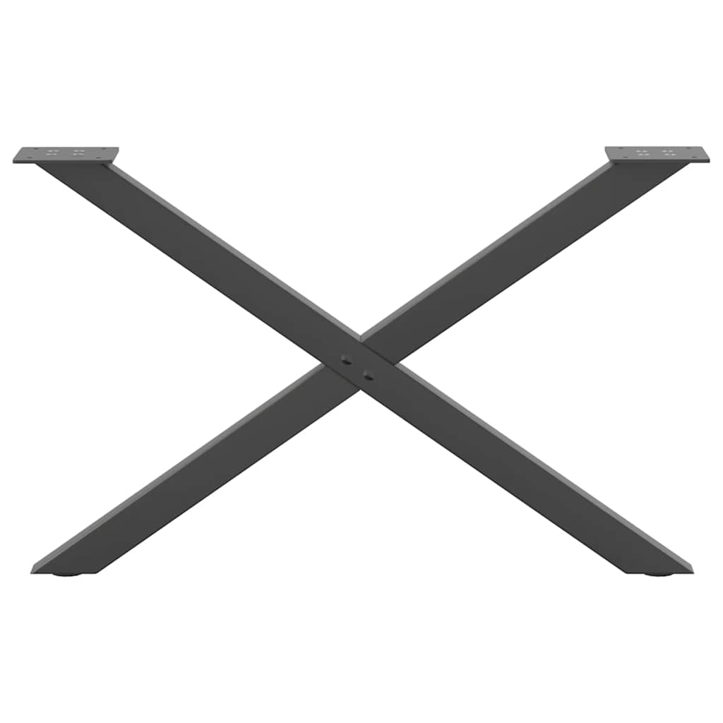 vidaXL Couchtischbeine X-Form 2 Stk. Anthrazit 70x(42-43) cm Stahl