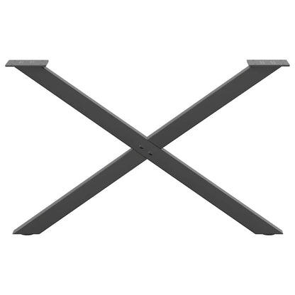 vidaXL Couchtischbeine X-Form 2 Stk. Anthrazit 70x(42-43) cm Stahl