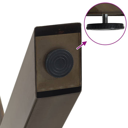 Esstischbeine X-Form 2 Stk. Naturstahl 50x(72-73) cm Stahl