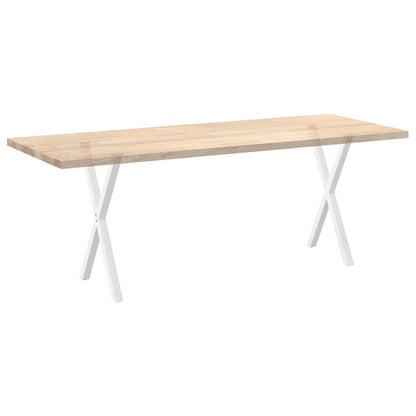 vidaXL Pieds de table à manger en X 2 pcs Blanc 57x(72-73) cm Acier