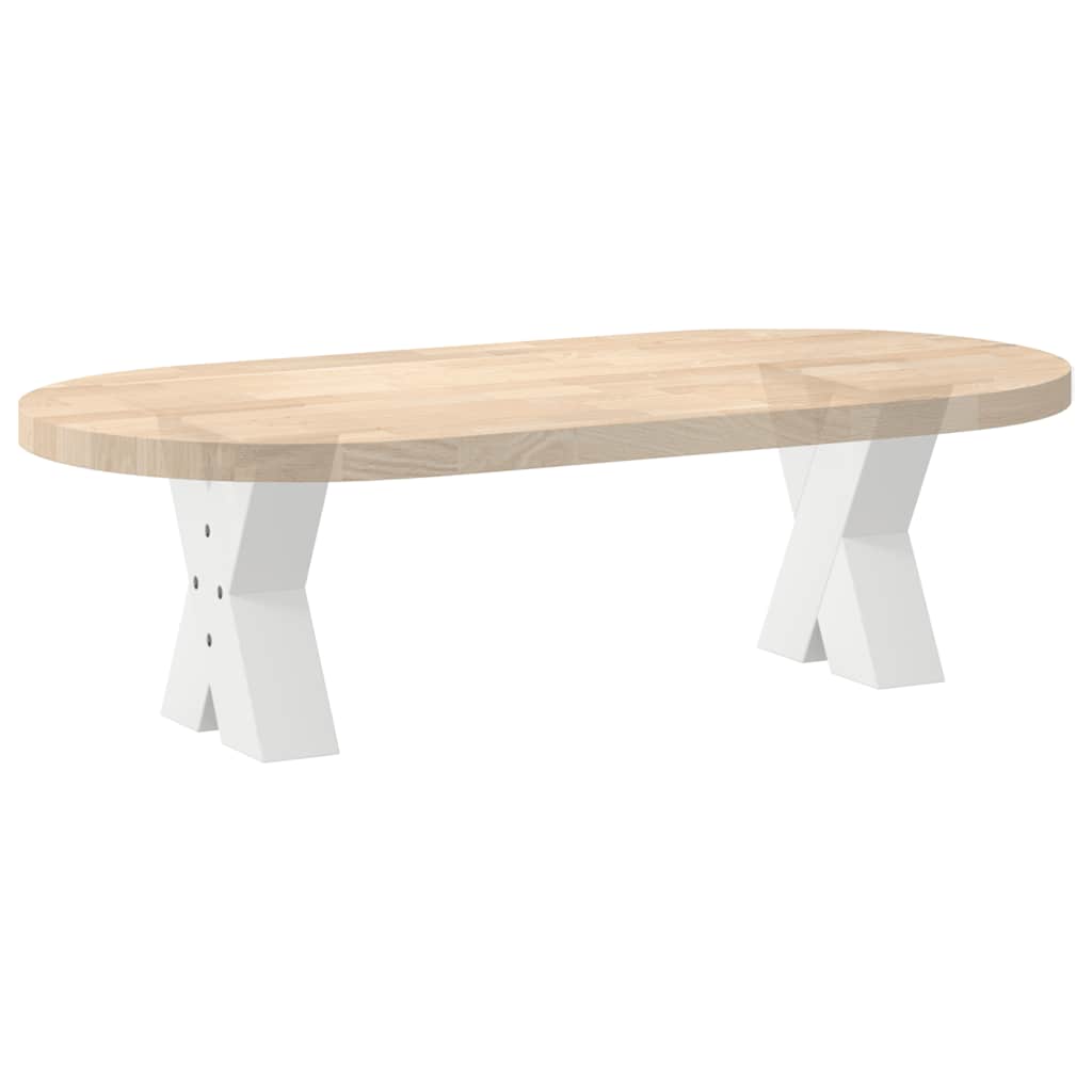 vidaXL Couchtischbeine X-Form 2 Stk. Weiß 30x(30-31) cm Stahl