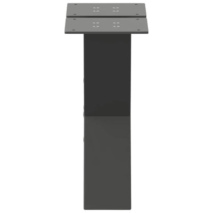 vidaXL Pieds de table basse en X 2 pcs Anthracite 30x(30-31) cm Acier