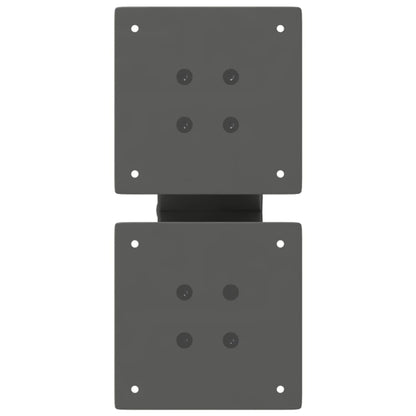 vidaXL Pieds de table basse en X 2 pcs Anthracite 30x(30-31) cm Acier