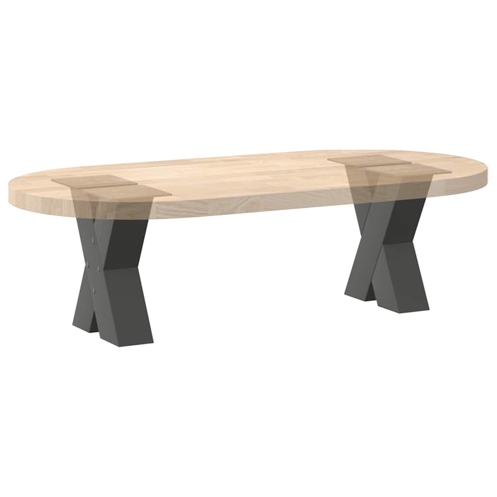 vidaXL Pieds de table basse en X 2 pcs Anthracite 30x(30-31) cm Acier