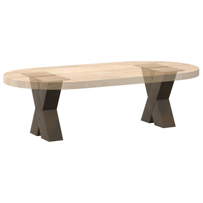 vidaXL Couchtischbeine X-Form 2 Stk. Naturstahl 30x(30-31) cm Stahl