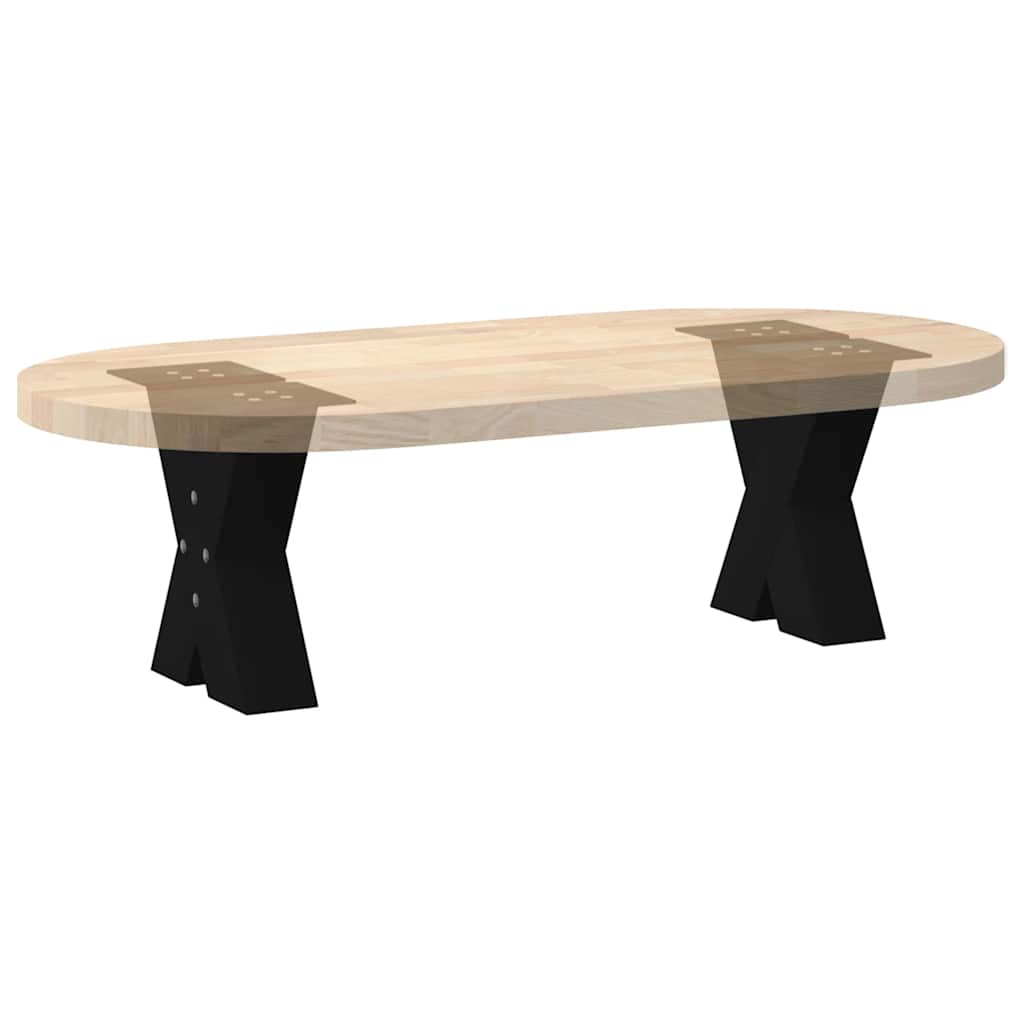 vidaXL Couchtischbeine X-Form 2 Stk. Schwarz 40x(30-31) cm Stahl