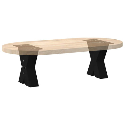 vidaXL Couchtischbeine X-Form 2 Stk. Schwarz 40x(30-31) cm Stahl