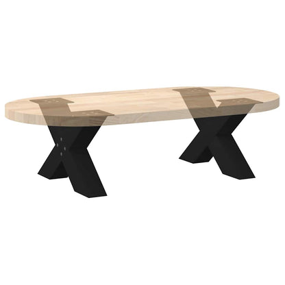 vidaXL Couchtischbeine X-Form 2 Stk. Schwarz 50x(30-31) cm Stahl