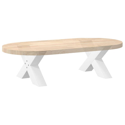 vidaXL Couchtischbeine X-Form 2 Stk. Weiß 50x(30-31) cm Stahl