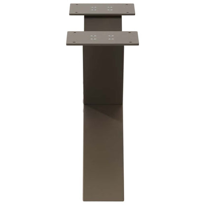 vidaXL Couchtischbeine X-Form 2 Stk. Naturstahl 50x(30-31) cm Stahl