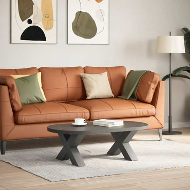 vidaXL Couchtischbeine X-Form 2 Stk. Anthrazit 60x(30-31) cm Stahl