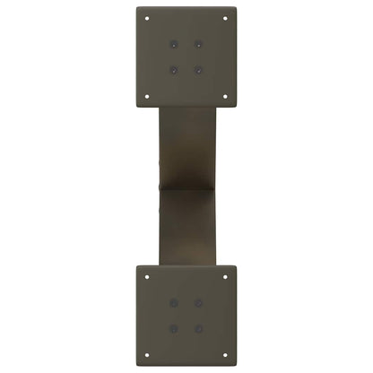 vidaXL Couchtischbeine X-Form 2 Stk. Naturstahl 60x(30-31) cm Stahl