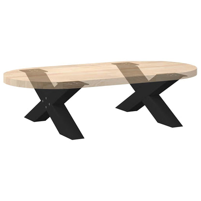 vidaXL Couchtischbeine X-Form 2 Stk. Schwarz 70x(30-31) cm Stahl