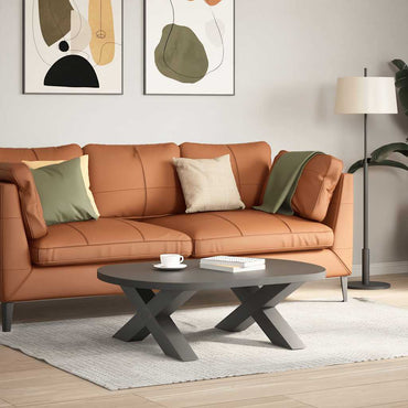vidaXL Couchtischbeine X-Form 2 Stk. Anthrazit 70x(30-31) cm Stahl