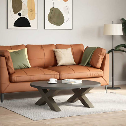 vidaXL Couchtischbeine X-Form 2 Stk. Naturstahl 70x(30-31) cm Stahl