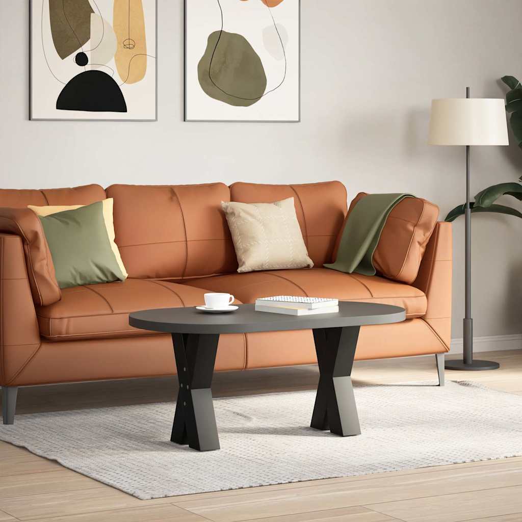 vidaXL Couchtischbeine X-Form 2 Stk. Schwarz 28x(42-43) cm Stahl