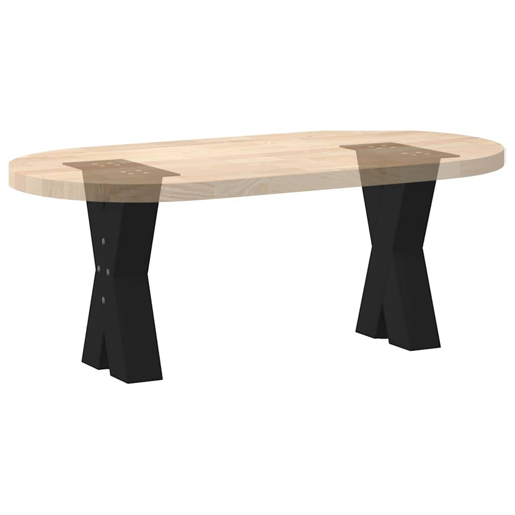 vidaXL Couchtischbeine X-Form 2 Stk. Schwarz 28x(42-43) cm Stahl