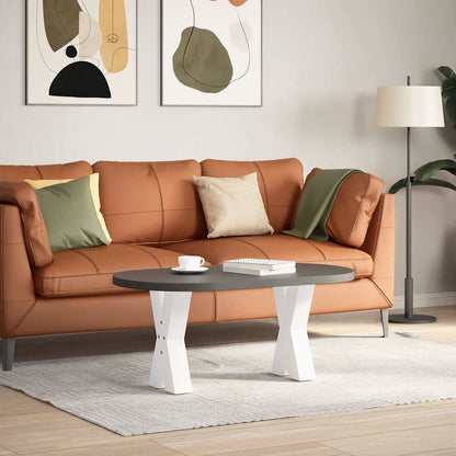 vidaXL Couchtischbeine X-Form 2 Stk. Weiß 28x(42-43) cm Stahl