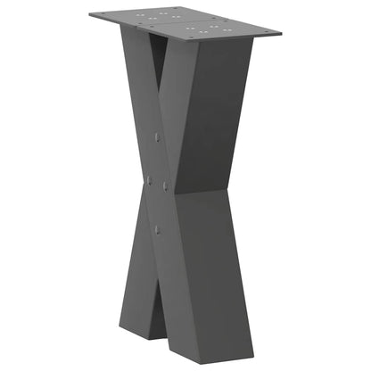 vidaXL Couchtischbeine X-Form 2 Stk. Anthrazit 28x(42-43) cm Stahl