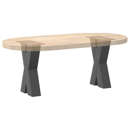vidaXL Couchtischbeine X-Form 2 Stk. Anthrazit 28x(42-43) cm Stahl