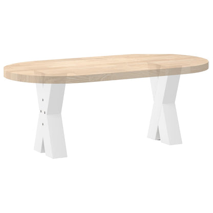 vidaXL Couchtischbeine X-Form 2 Stk. Weiß 38x(42-43) cm Stahl