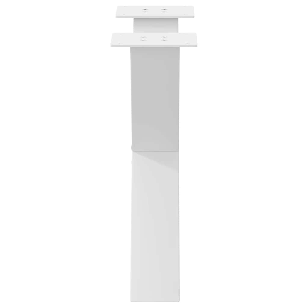 vidaXL Pieds de table basse en X 2 pcs Blanc 50x(42-43) cm Acier