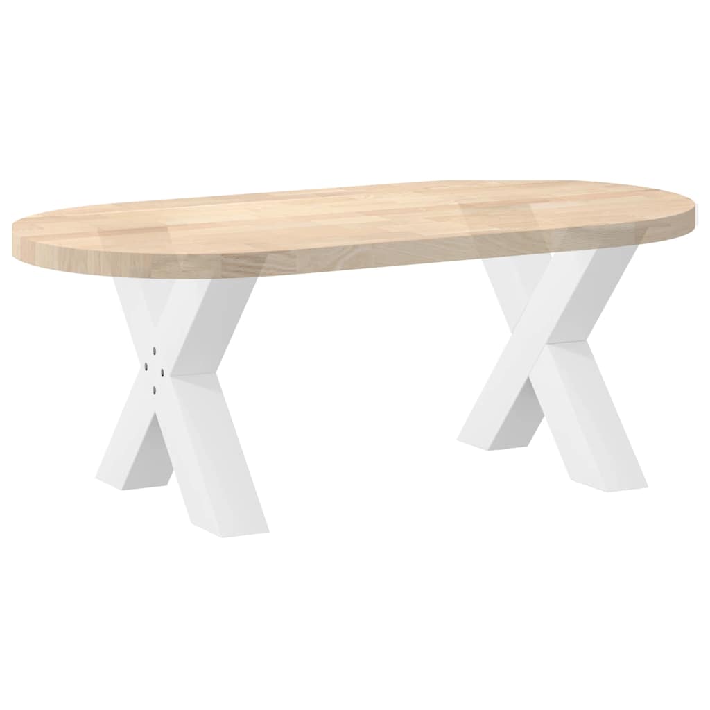 vidaXL Pieds de table basse en X 2 pcs Blanc 50x(42-43) cm Acier