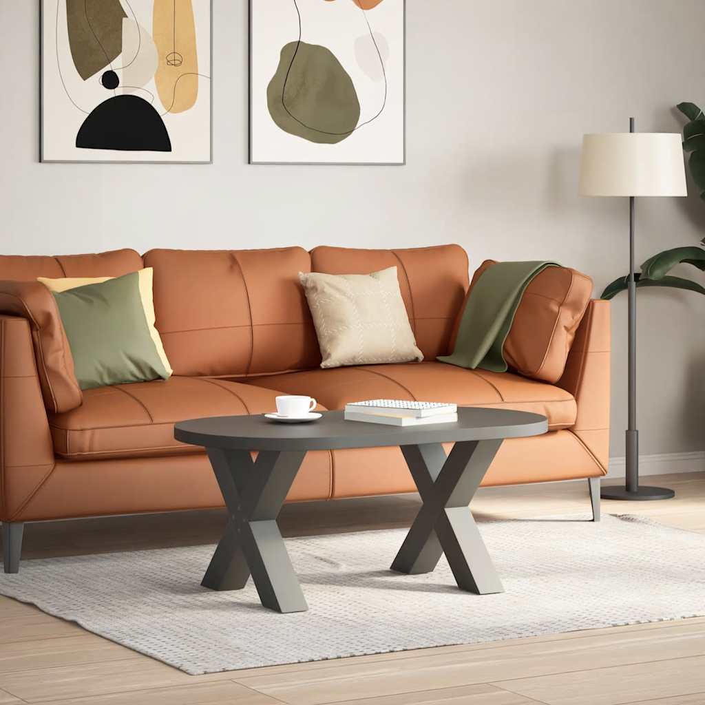 vidaXL Couchtischbeine X-Form 2 Stk. Anthrazit 50x(42-43) cm Stahl