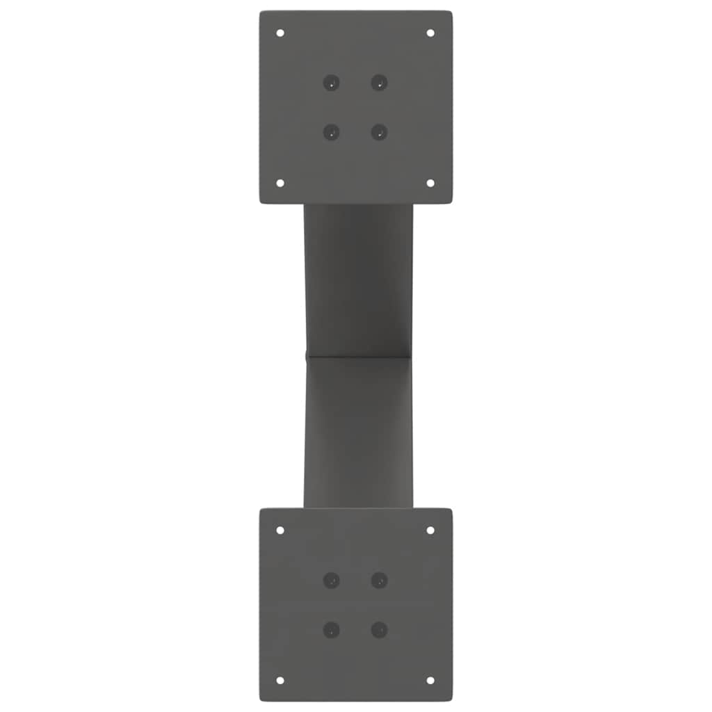 vidaXL Couchtischbeine X-Form 2 Stk. Anthrazit 50x(42-43) cm Stahl