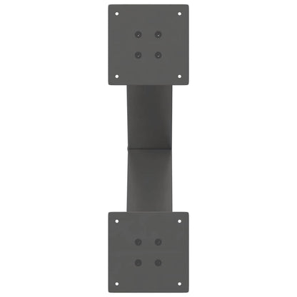 vidaXL Couchtischbeine X-Form 2 Stk. Anthrazit 50x(42-43) cm Stahl