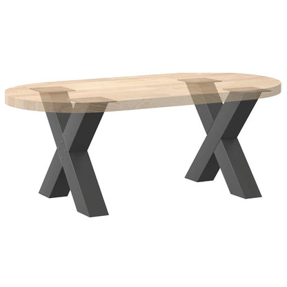 vidaXL Couchtischbeine X-Form 2 Stk. Anthrazit 50x(42-43) cm Stahl