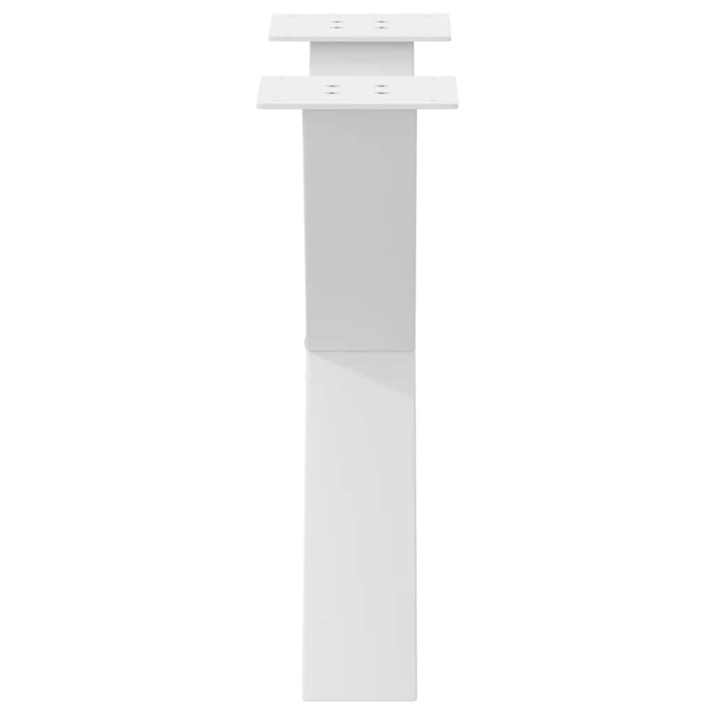 vidaXL Couchtischbeine X-Form 2 Stk. Weiß 60x(42-43) cm Stahl