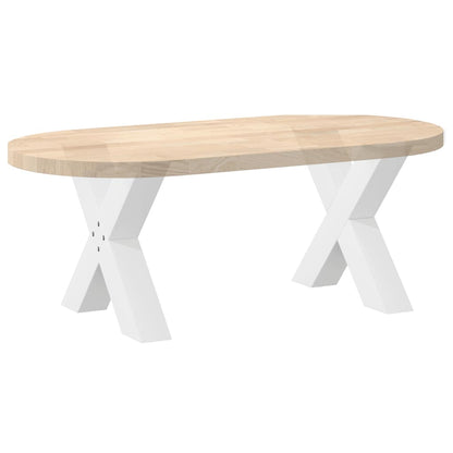 vidaXL Couchtischbeine X-Form 2 Stk. Weiß 60x(42-43) cm Stahl