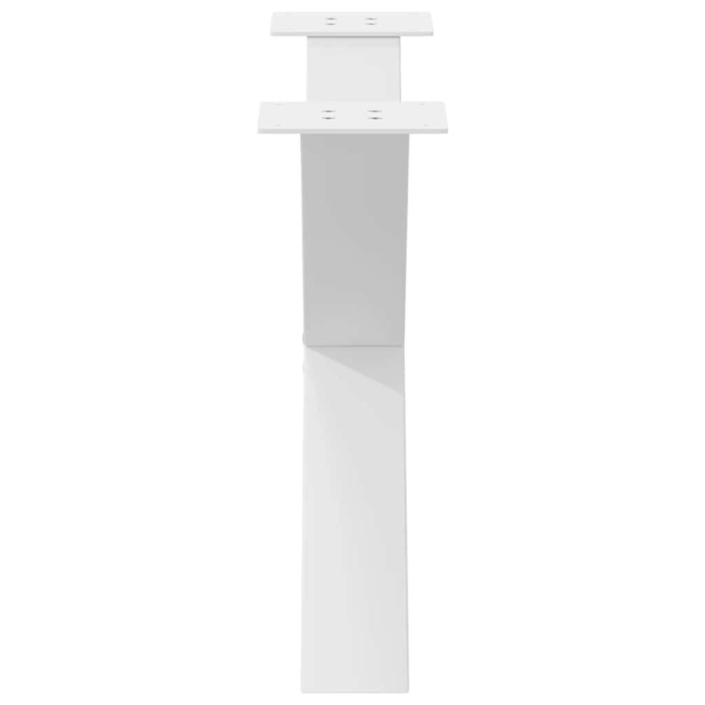 vidaXL Couchtischbeine X-Form 2 Stk. Weiß 70x(42-43) cm Stahl