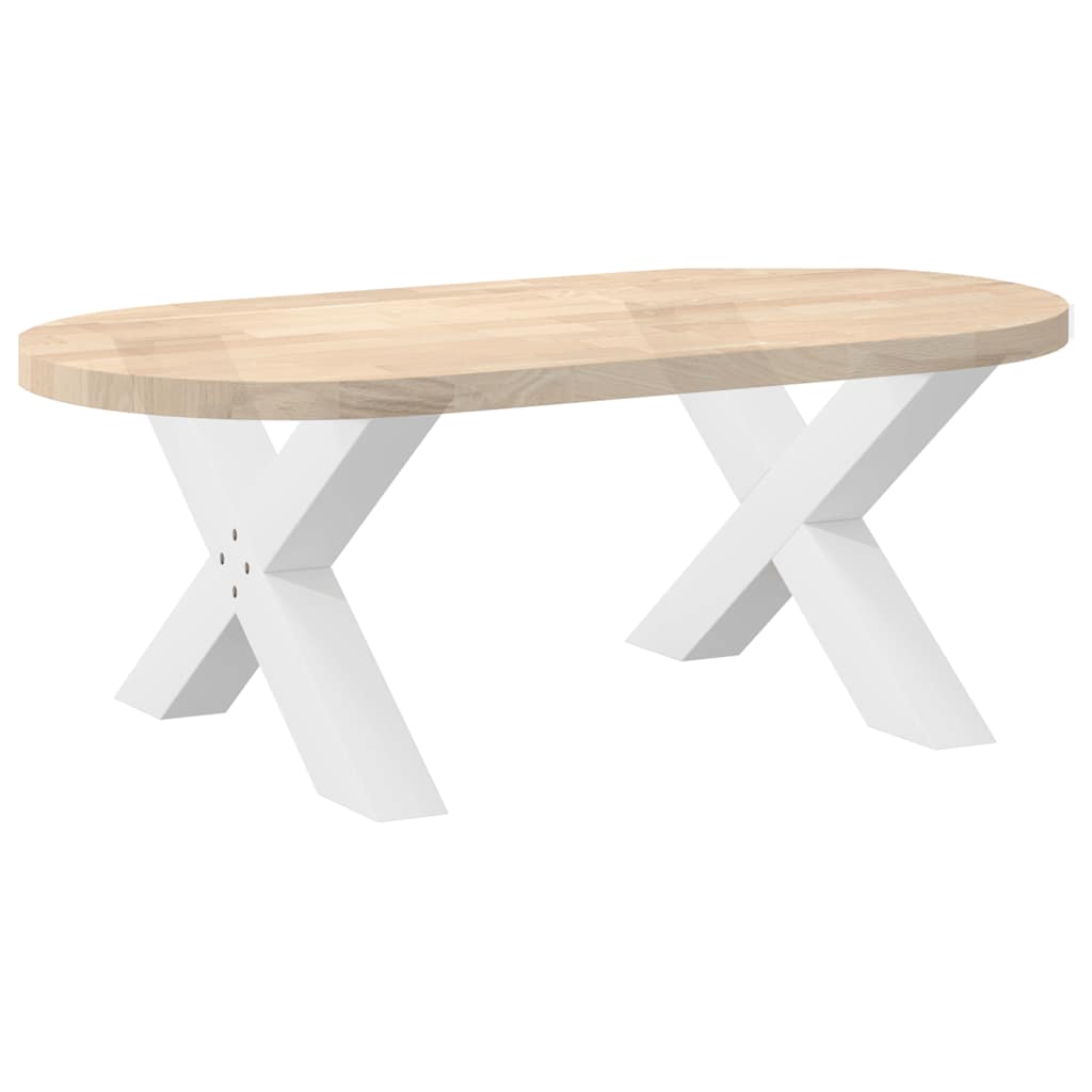 vidaXL Couchtischbeine X-Form 2 Stk. Weiß 70x(42-43) cm Stahl