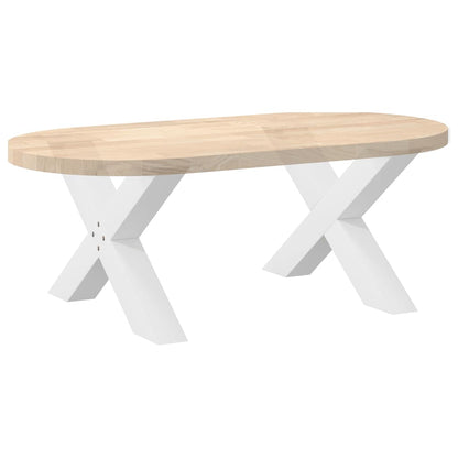vidaXL Couchtischbeine X-Form 2 Stk. Weiß 70x(42-43) cm Stahl