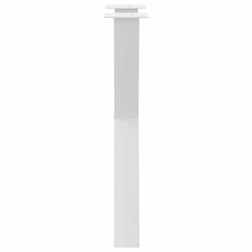 vidaXL Esstischbeine X-Form 2 Stk. Weiß 50x(72-73) cm Stahl