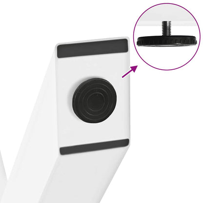 Esstischbeine X-Form 2 Stk. Weiß 60x(72-73) cm Stahl