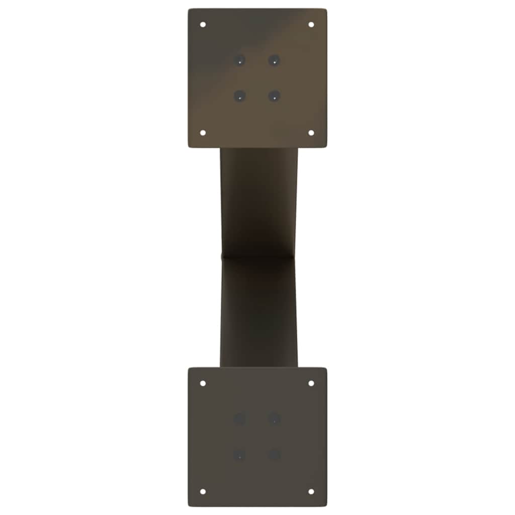 Esstischbeine X-Form 2 Stk. Naturstahl 60x(72-73) cm Stahl