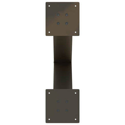 Esstischbeine X-Form 2 Stk. Naturstahl 60x(72-73) cm Stahl