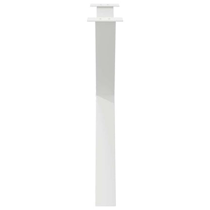 vidaXL Esstischbeine X-Form 2 Stk. Weiß 90x(72-73) cm Stahl