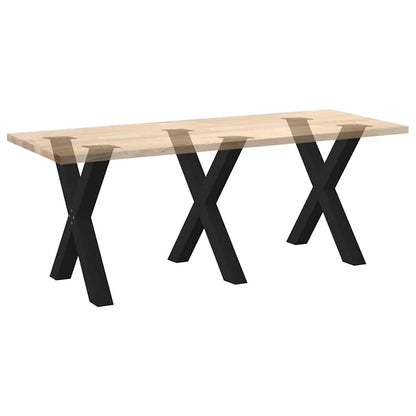 vidaXL Esstischbeine X-Form 3 Stk. Schwarz 70x(72-73) cm Stahl
