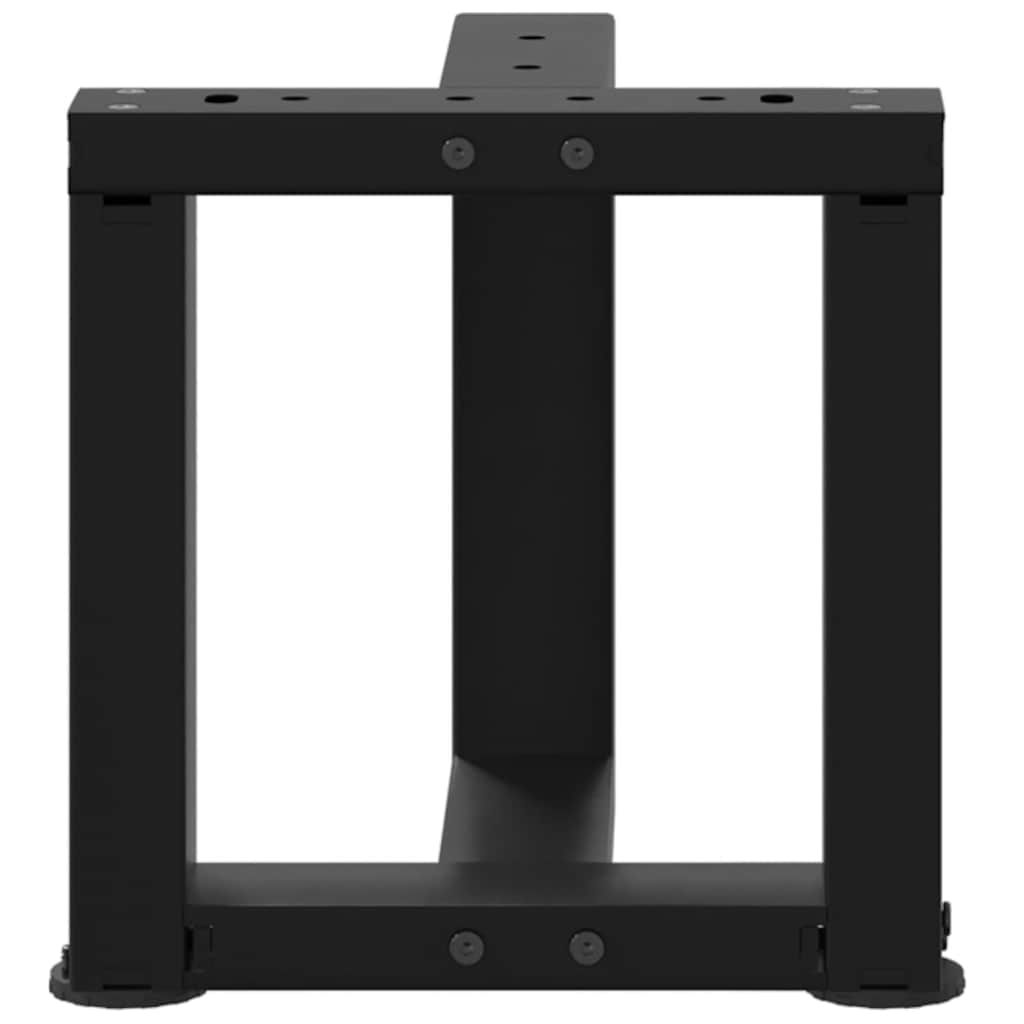 vidaXL Couchtischbeine T-Form 2 Stk. Schwarz 30x25x(30-31) cm Stahl