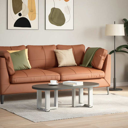 vidaXL Couchtischbeine T-Form 2 Stk. Weiß 30x25x(30-31) cm Stahl