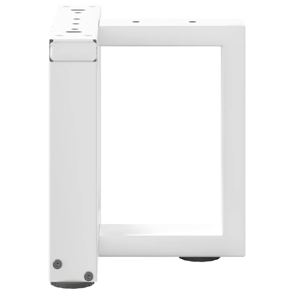 vidaXL Couchtischbeine T-Form 2 Stk. Weiß 30x25x(30-31) cm Stahl