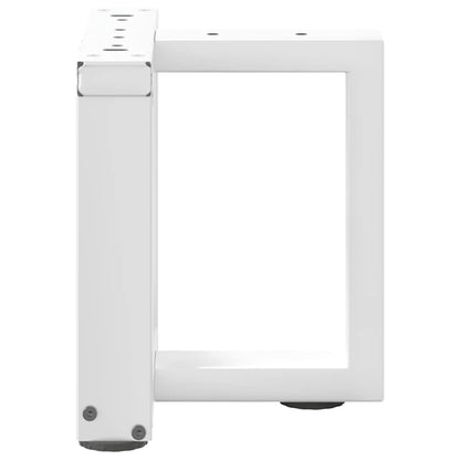 vidaXL Couchtischbeine T-Form 2 Stk. Weiß 30x25x(30-31) cm Stahl