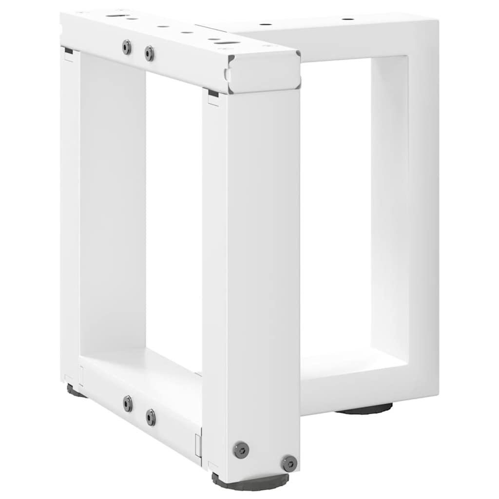 vidaXL Couchtischbeine T-Form 2 Stk. Weiß 30x25x(30-31) cm Stahl