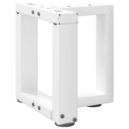 vidaXL Couchtischbeine T-Form 2 Stk. Weiß 30x25x(30-31) cm Stahl