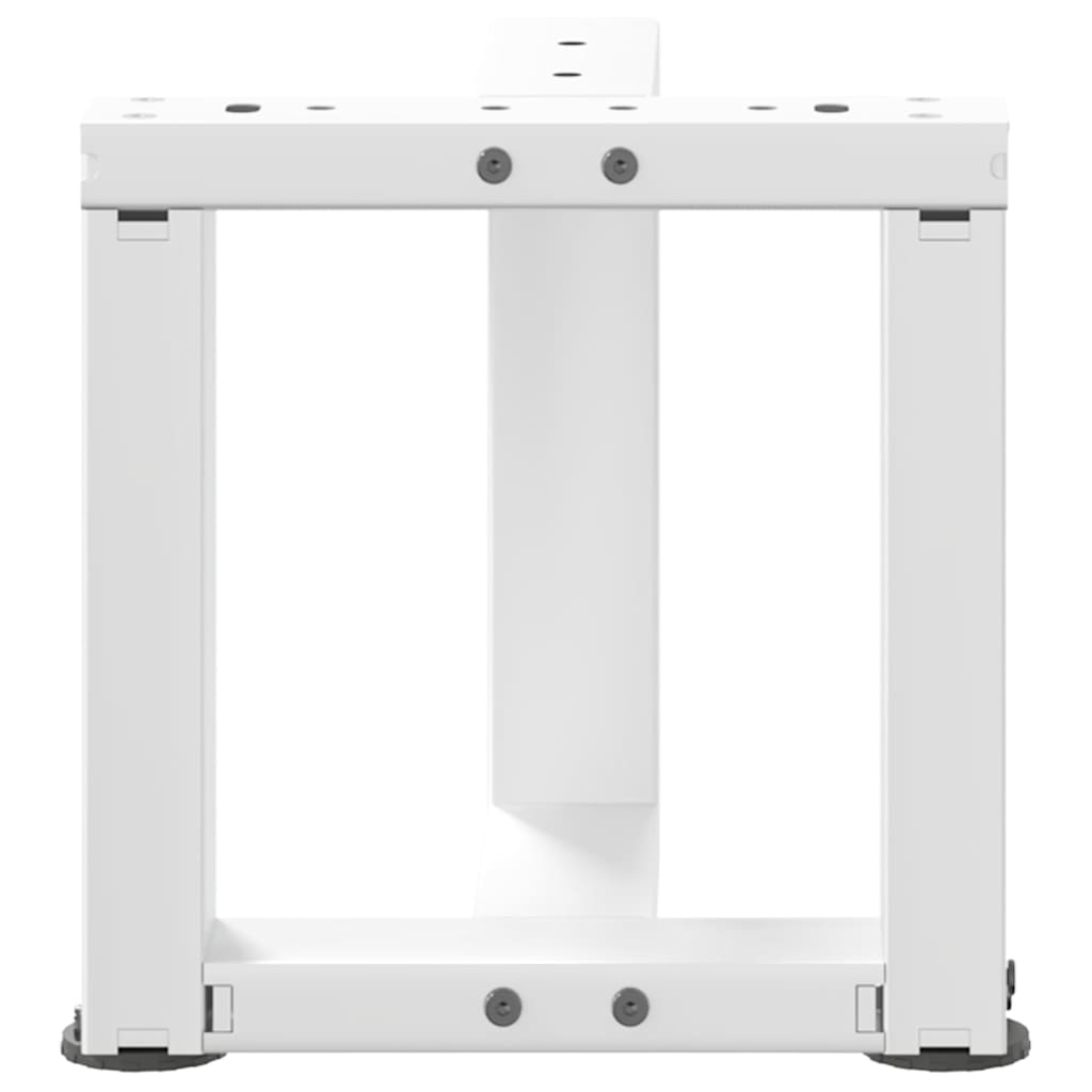 vidaXL Couchtischbeine T-Form 2 Stk. Weiß 30x25x(30-31) cm Stahl