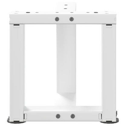 vidaXL Couchtischbeine T-Form 2 Stk. Weiß 30x25x(30-31) cm Stahl